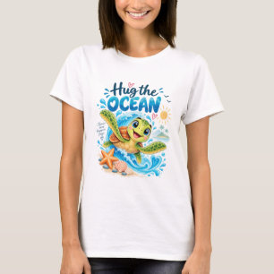 Knuffel de Oceaan Zee Schildpad T-Shirt – Mooie Oc