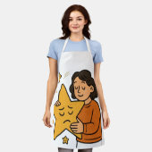 Knuffel de sterren schort (Gedragen)