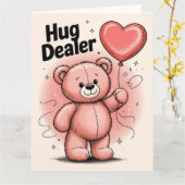 Knuffel Dealer Valentijns Groet Kaart (Gele Bloem)
