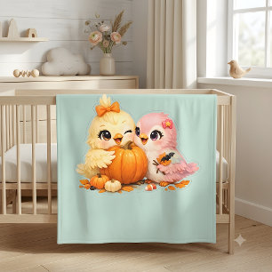 Knuffel deken met vogelvrienden voor Halloween
