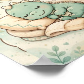 Knuffel Dinosaurus Kinderkamer Poster (Hoek)
