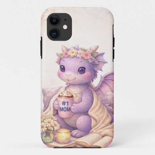 Knuffel Draak Moeder iPhone Hoesje (Achterkant)