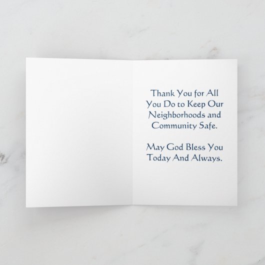 Knuffel een agent dank je bedankkaart (Binnen)