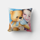 Knuffel een beer kussen (Voorkant)