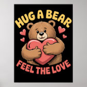 Knuffel een Beer Voel de Liefde Poster (Voorkant)
