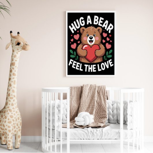 Knuffel een Beer, voel de liefde Poster