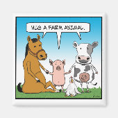 Knuffel een Boerderij Dier Magneet (Voorkant)