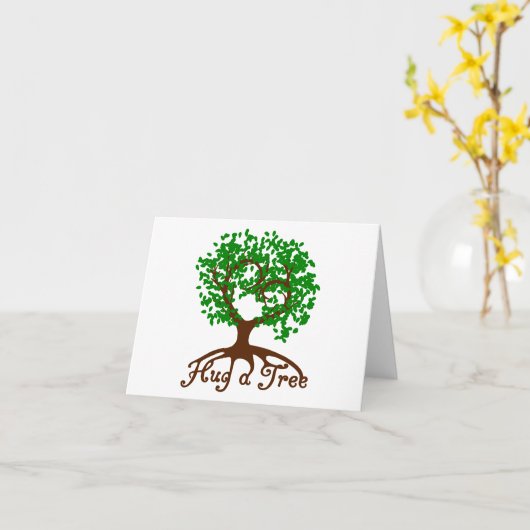 Knuffel een boom notitiekaarten (Gele Bloem)