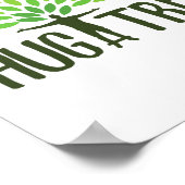 Knuffel een boom - Tree Hugger Earth Day Red de aa Poster (Hoek)