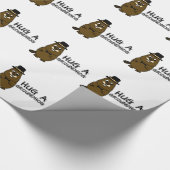 Knuffel een bosmarmot cadeaupapier (Hoek)