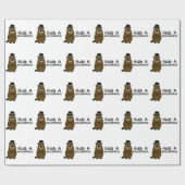 Knuffel een bosmarmot cadeaupapier (Vlak)