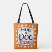 Knuffel een hond vandaag Canvas tas (Achterkant)