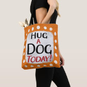 Knuffel een hond vandaag Canvas tas (Dichtbij)