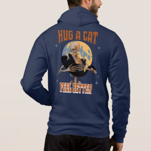 Knuffel een kat Voel je beter Introvert kat humor Hoodie
