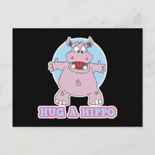 knuffel een nijlpaard briefkaart