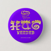 Knuffel - een positief woord ronde button 5,7 cm (Voorkant)