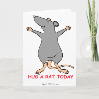 Knuffel een rat vandaag - Wenskaart Kaart