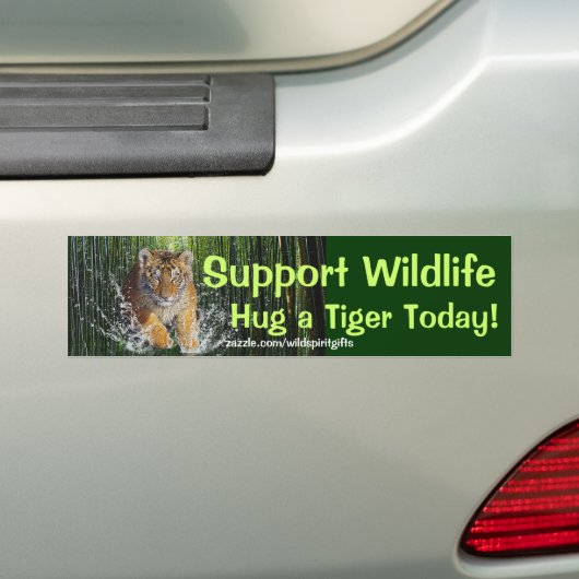 KNUFFEL EEN TIJGER Wildlife Support Grappige Bumpe Bumpersticker (Op auto)