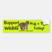 KNUFFEL EEN TIJGER Wildlife Support Grappige Bumpe Bumpersticker (Voorkant)