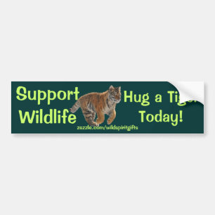 KNUFFEL EEN TIJGER Wildlife Support Grappige Bumpe Bumpersticker