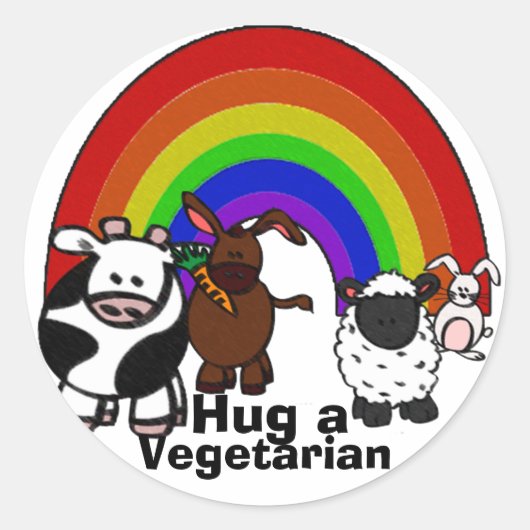 Knuffel een Veggie Stickers (Voorkant)