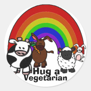 Knuffel een Veggie Stickers