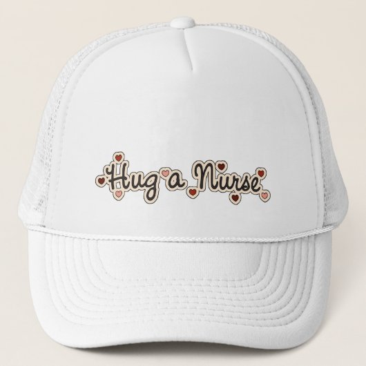 Knuffel een verpleegster T-shirts en geschenken Trucker Pet (Voorkant)