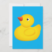 Knuffel Eendje van Geel Rubber | Blauwe Bubbel Kle Kaart (Achterkant)