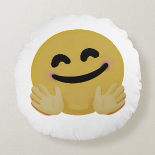 "Knuffel Emoji" Rond Kussen