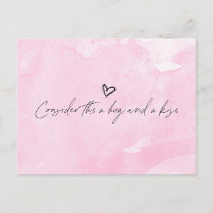 Knuffel en kus briefkaart