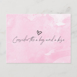 Knuffel en kus briefkaart