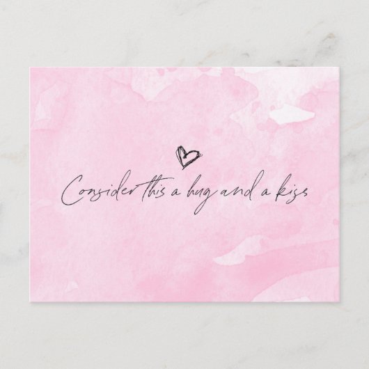 Knuffel en kus briefkaart (Voorkant)