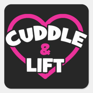 Knuffel en Lift - Grappige Nieuwigheid Gewicht Lif Vierkante Sticker