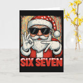 Knuffel Funny Six Seven Meme Kerst Cool Santa S Kaart (Gele Bloem)