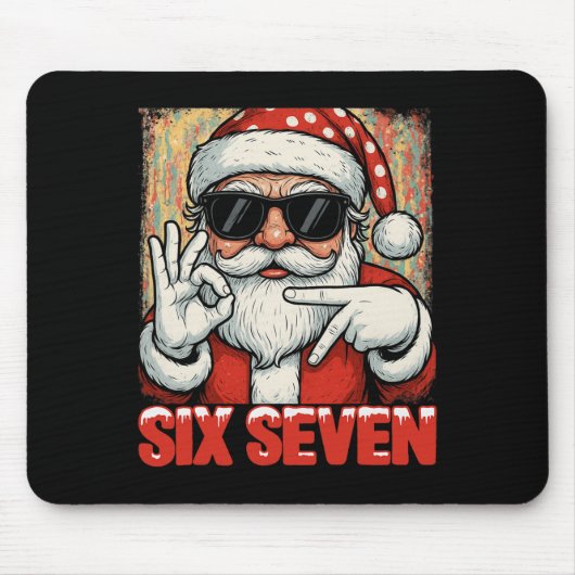 Knuffel Funny Six Seven Meme Kerst Cool Santa S Muismat (Voorkant)