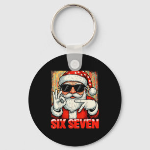 Knuffel Funny Six Seven Meme Kerst Cool Santa S Sleutelhanger