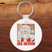 Knuffel Funny Six Seven Meme Kerst Cool Santa S Sleutelhanger (Voorkant)