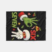 Knuffel Funny Six Seven Meme Kerstman Spreuk Fleece Deken (Voorkant (Horizontaal))