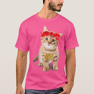 Knuffel gangster leven gouden keten ca gangsta kat t-shirt
