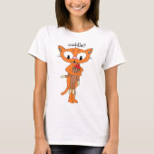knuffel? Ginger-Kat met Sock Monkey T-shirt (Voorkant)