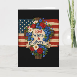 Knuffel God Zegen Blauwe Bessen Amerika Bloemrijk Kaart