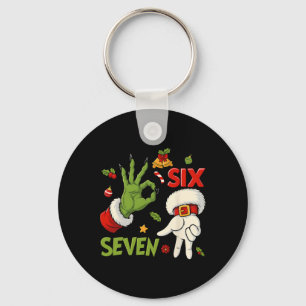 Knuffel Grappige Zes Zeven Meme Kerstman Spreuk Sleutelhanger