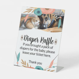 Knuffel Grote Broers Baby Shower Luier Raffle Reclamebord Met Voetstuk