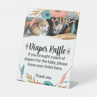 Knuffel Grote Broers Baby Shower Luier Raffle Reclamebord Met Voetstuk