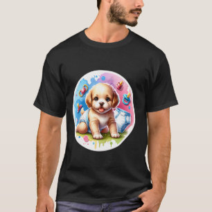 Knuffel Het Moment Mooie Baby Luier Puppy Knuffel  T-shirt