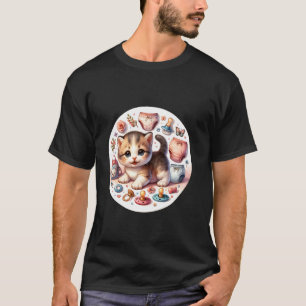 Knuffel Het Moment Schattige Baby Luier Kitten Knu T-shirt
