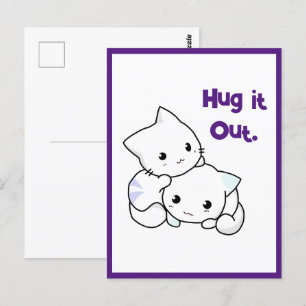 Knuffel het uit Cartoon Kittens, Schattigee katten Briefkaart