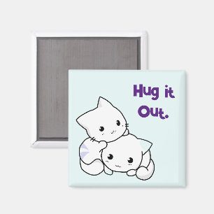 Knuffel het uit Cartoon Kittens, Schattigee katten Magneet