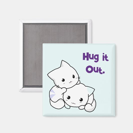 Knuffel het uit Cartoon Kittens, Schattigee katten Magneet (Voorkant / Achterkant)