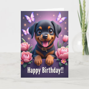 Knuffel Hond Verjaardagskaart Kaart